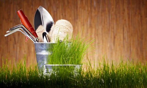 Experienced landscapers working on a Parsons Green project